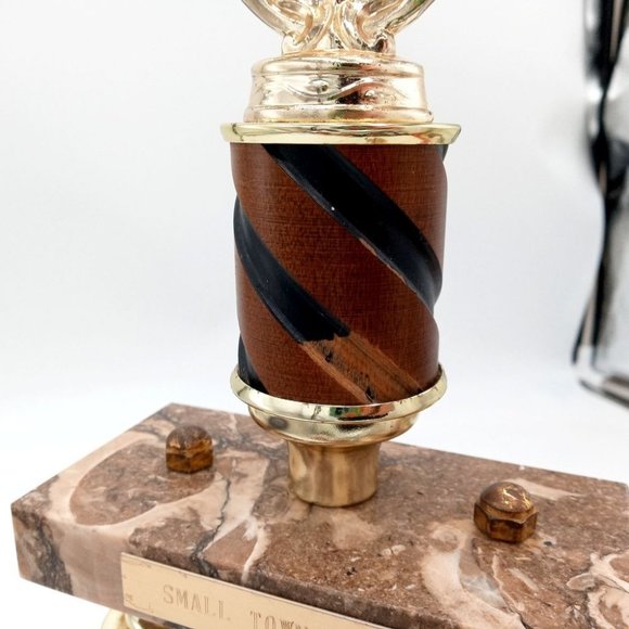 1973 Horse Show Trophy Rose Hill Kansas Vintage Collectible Statue Horseshoe - Picture 6 of 16